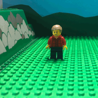 GIF voorbeeld van een lego stop motion